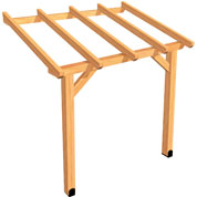 pergola bois adossee 2 x 1-5 m - burger
